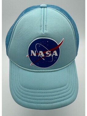 NASA Trucker Hat Blue Mesh Snapback Logo Cap American Needle Co Space One Size